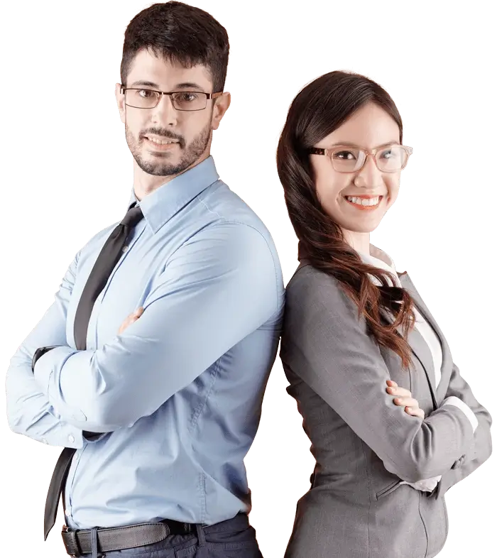 Positive young business team